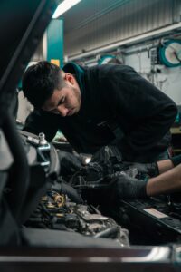Auto technician at work
